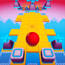 Rolling Sky: A colorful airborne ball race