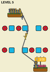 Rope Rescue puzzle with rope rescue action
